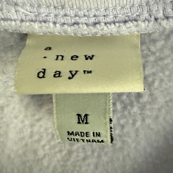 A New Day Periwinkle Cropped Quarter Zip - Picture 2 of 3